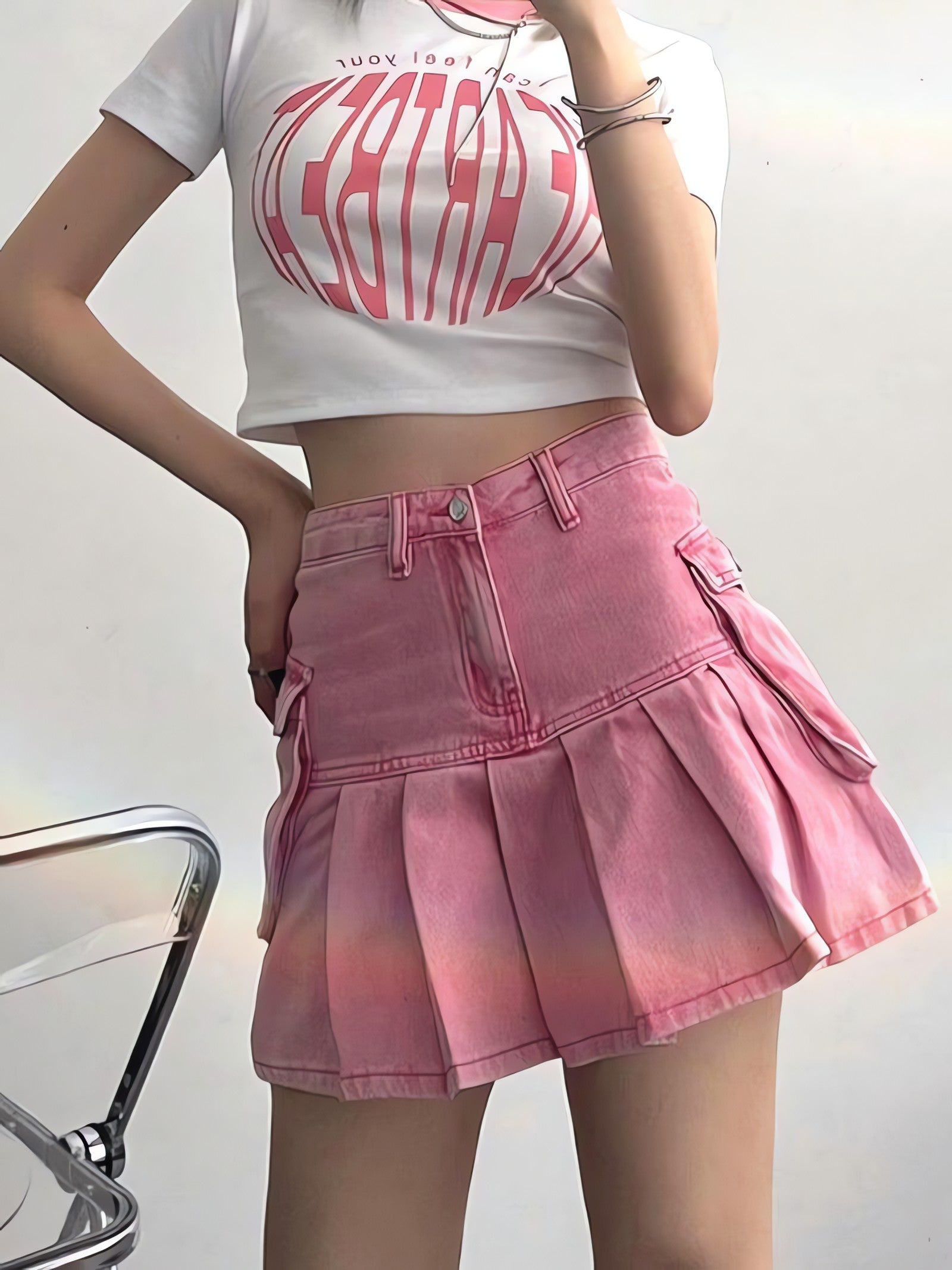 Barbie Pleated Cargo Mini Skirt - KAYSMAR