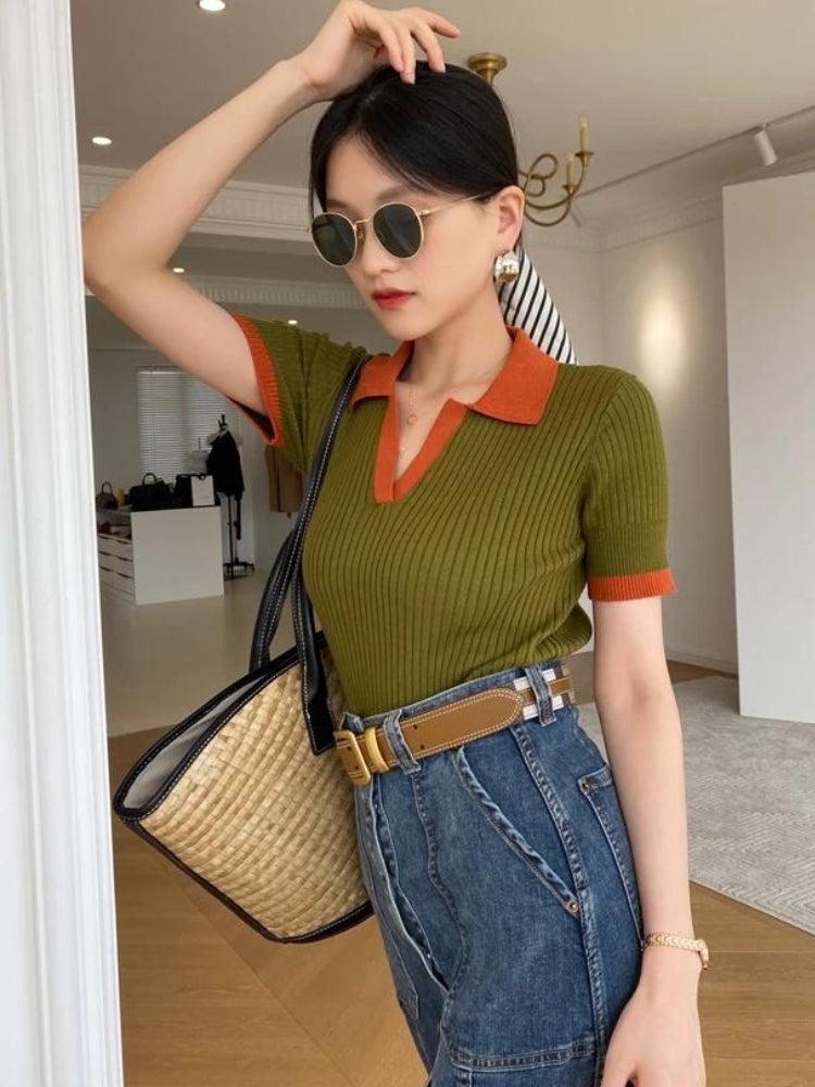 Basic Corduroy Polo Top - KAYSMAR