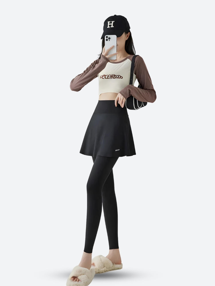 Basic Sport Leggings Mini Skirt - KAYSMAR