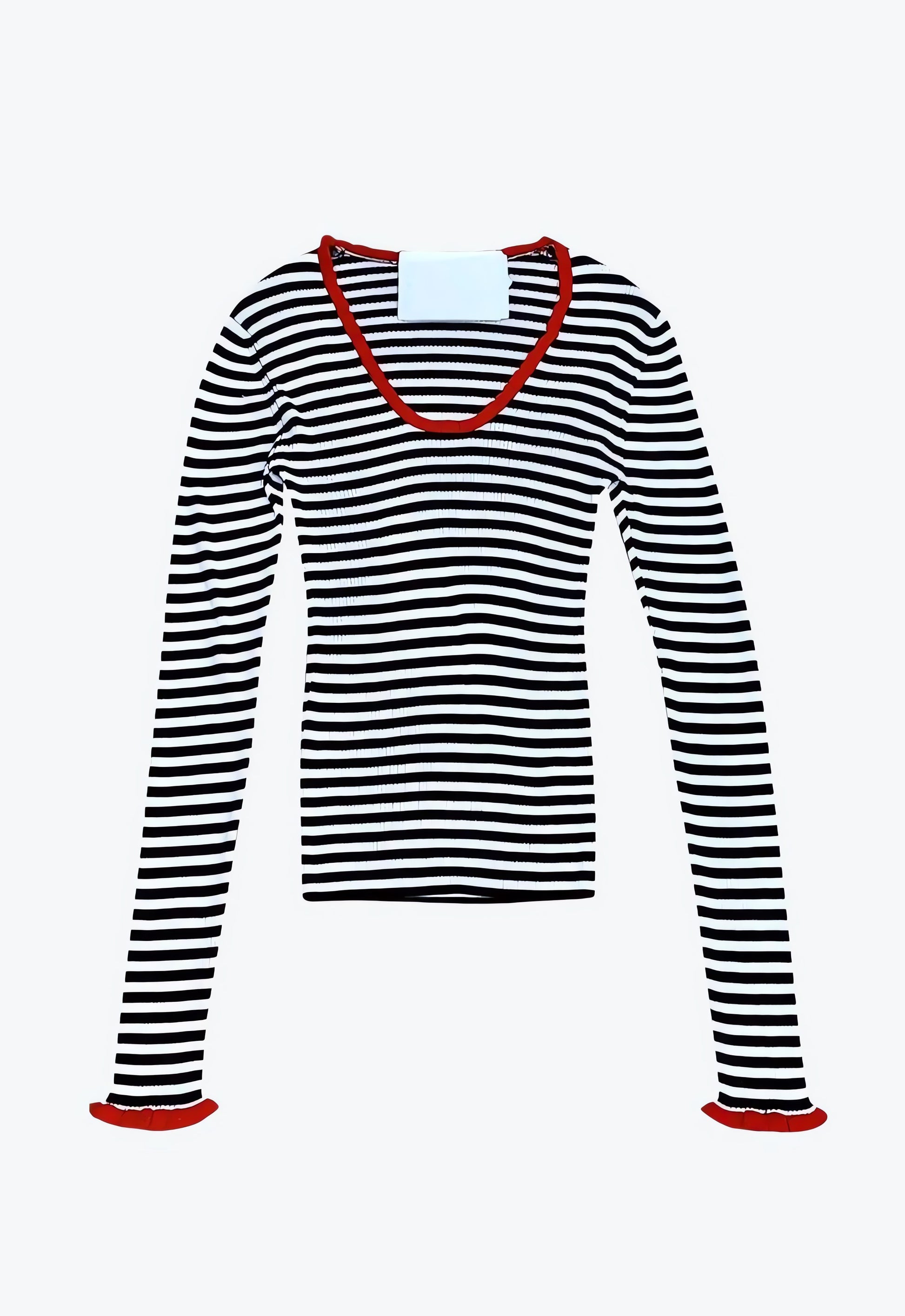 Basic Striped Scoop Neckline Top - KAYSMAR