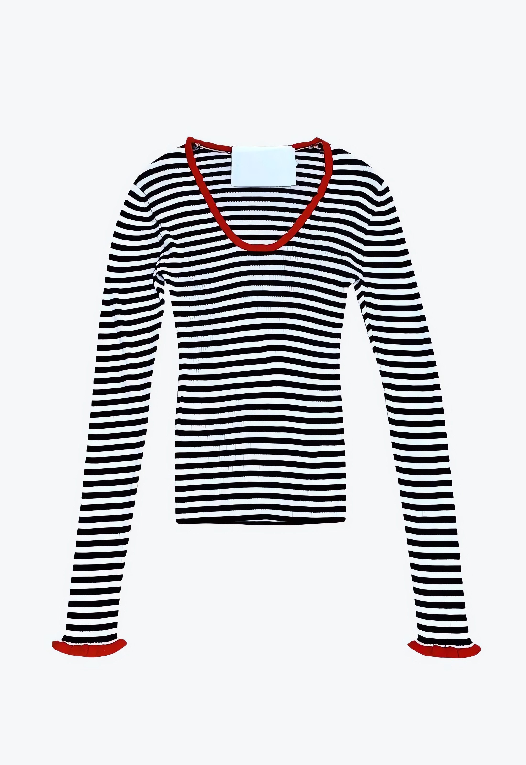 Basic Striped Scoop Neckline Top - KAYSMAR