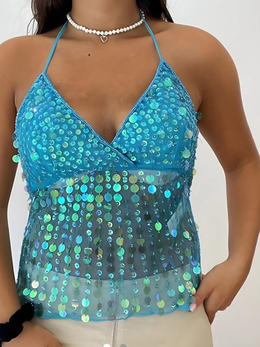 Beaded Backless Top - KAYSMAR