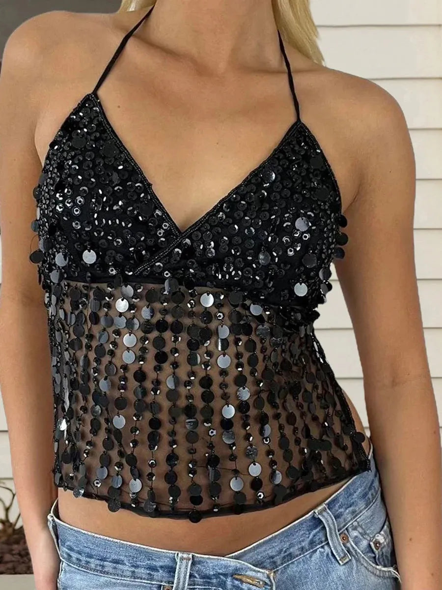 Beaded Backless Top - KAYSMAR