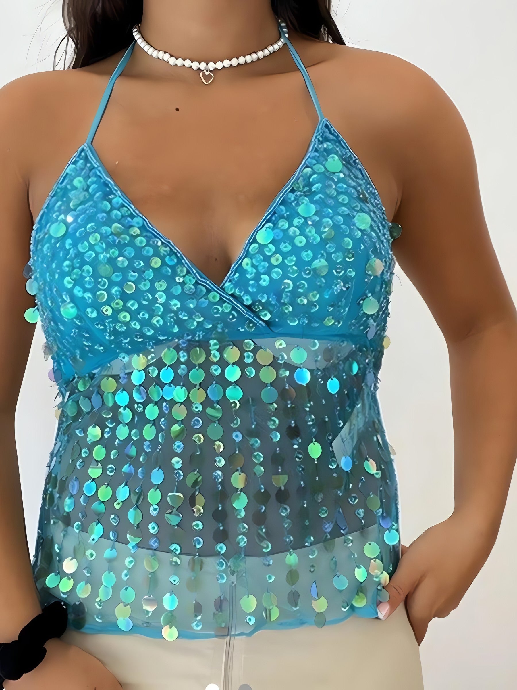 Beaded Backless Top - KAYSMAR
