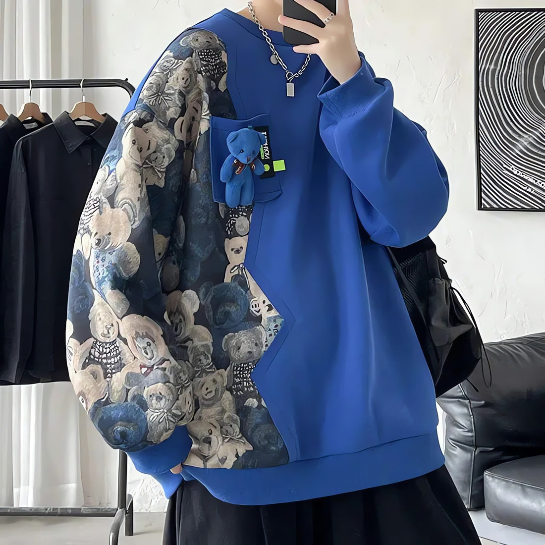 Bear Printed Sweater - KAYSMAR