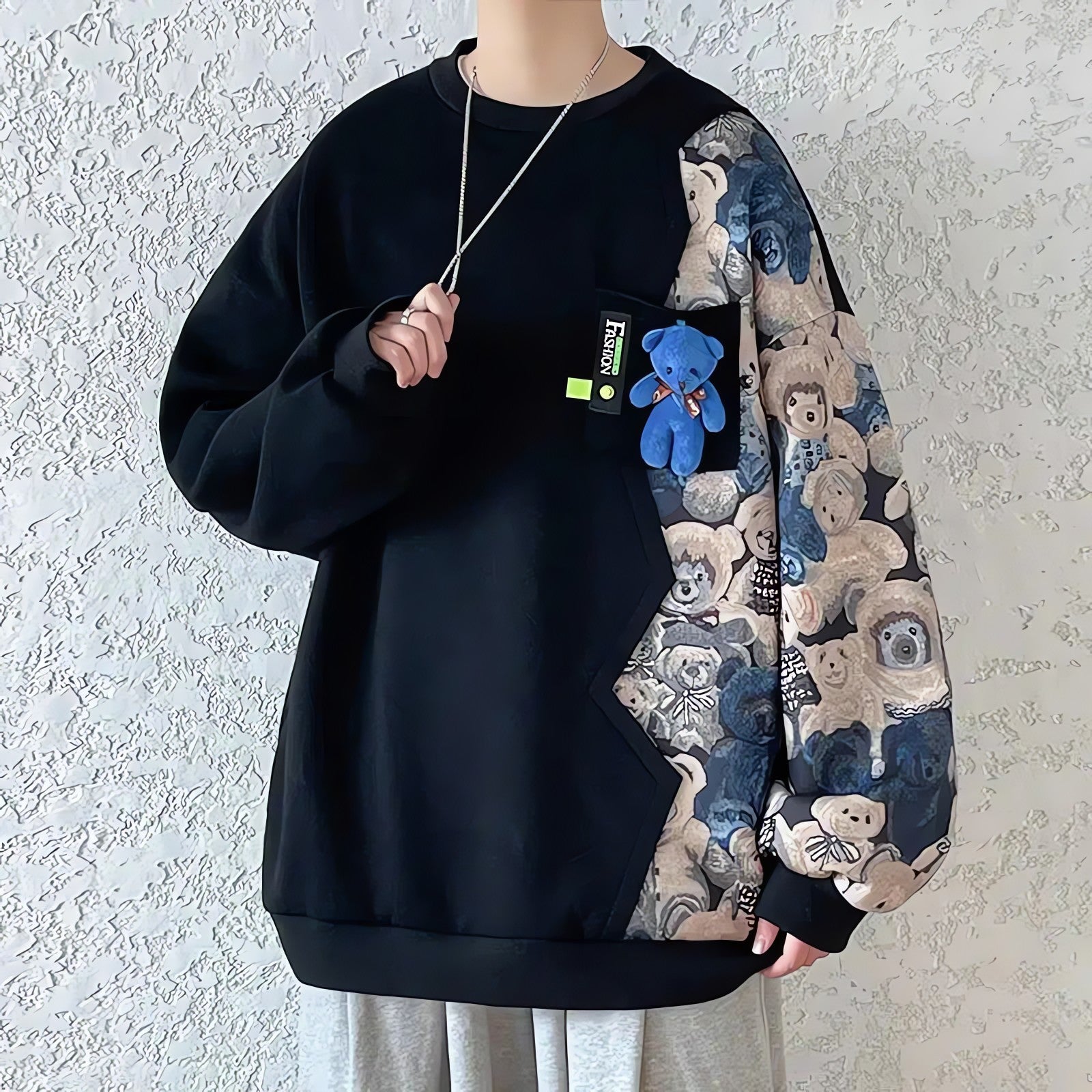 Bear Printed Sweater - KAYSMAR
