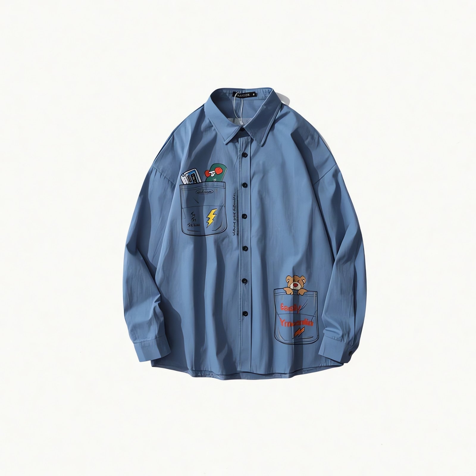 Bear & Skateboard Detailed Shirt - KAYSMAR