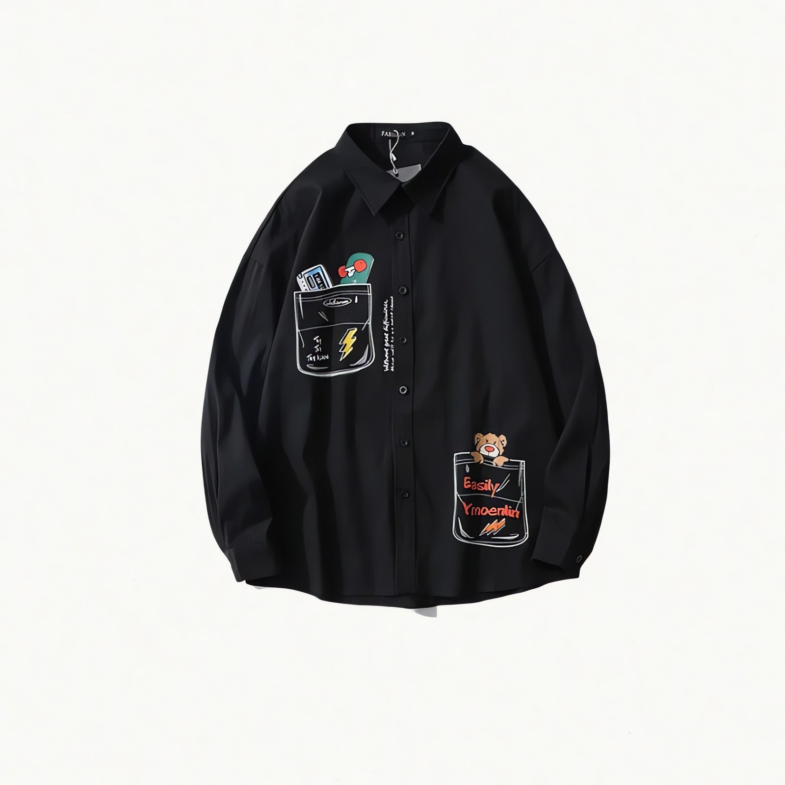 Bear & Skateboard Detailed Shirt - KAYSMAR
