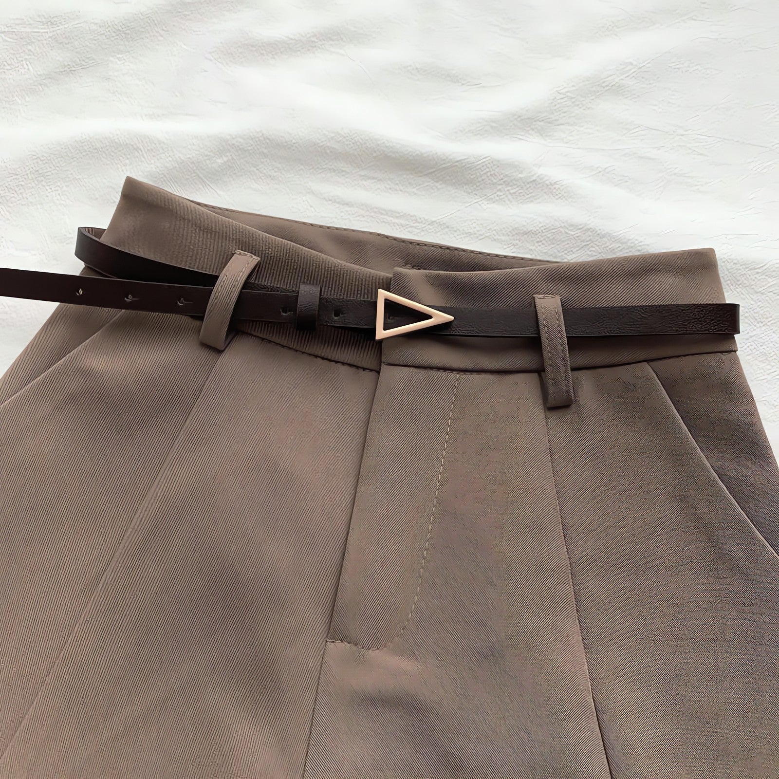 Belted High Waisted Shorts