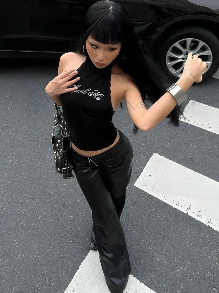 Black Halter Top - KAYSMAR