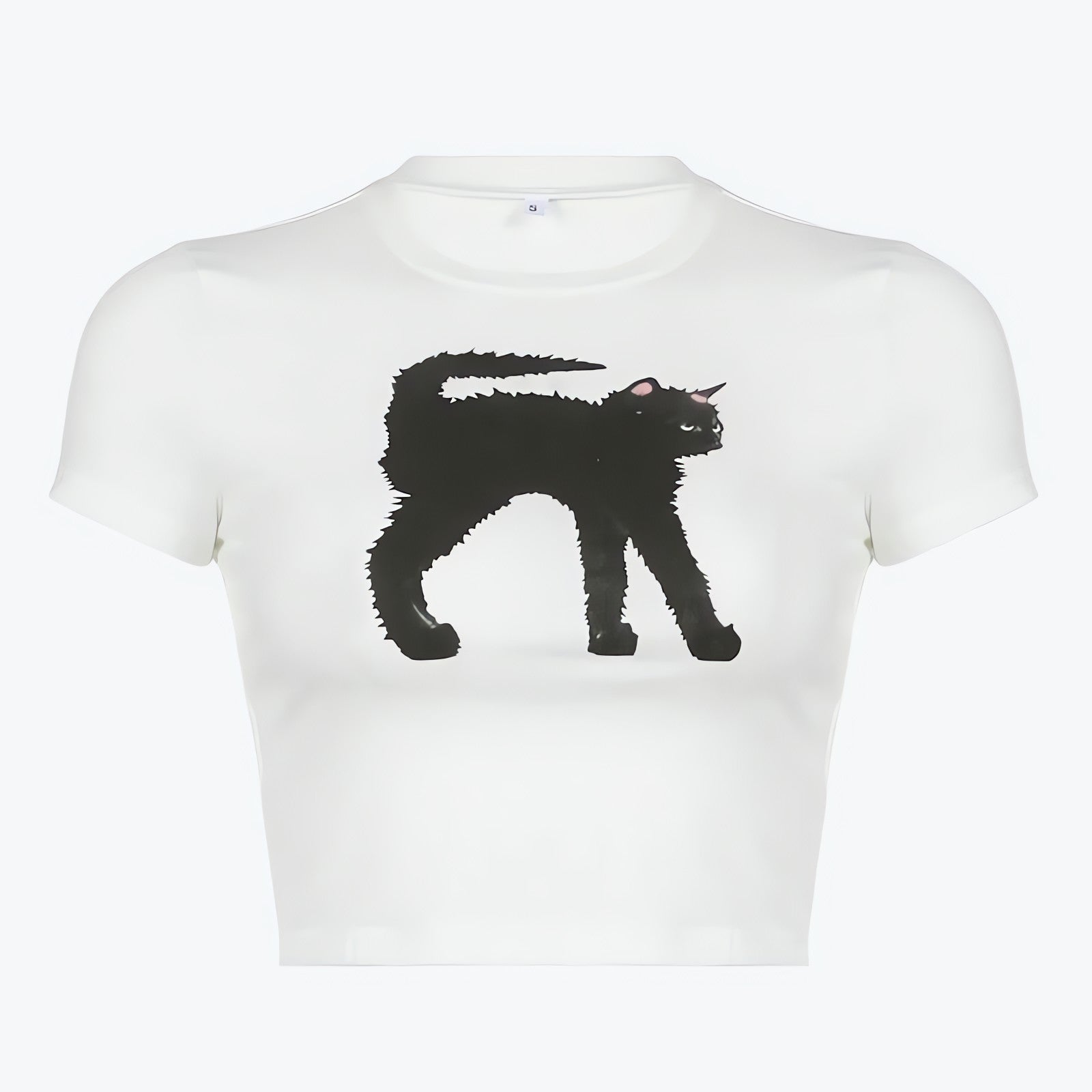Black Cat Crop Tee - KAYSMAR