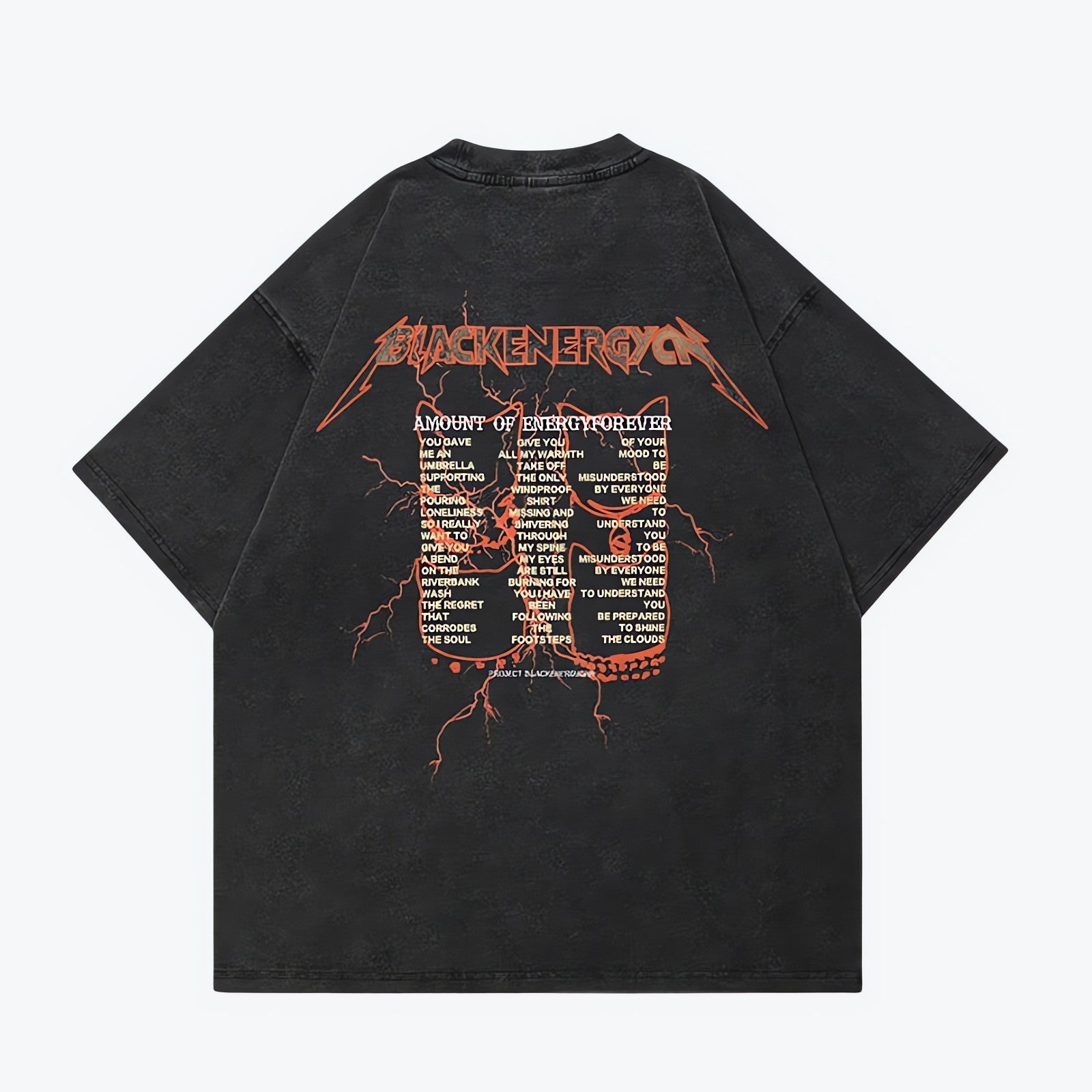 Black Energy Cat Band Tee - KAYSMAR