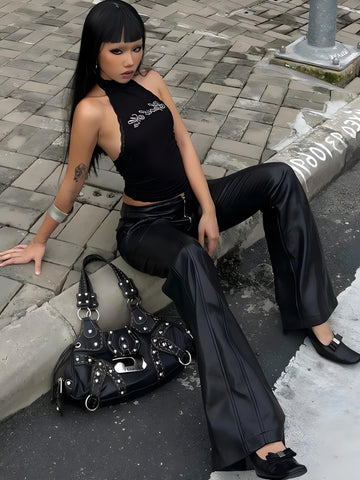 Black Halter Top - KAYSMAR