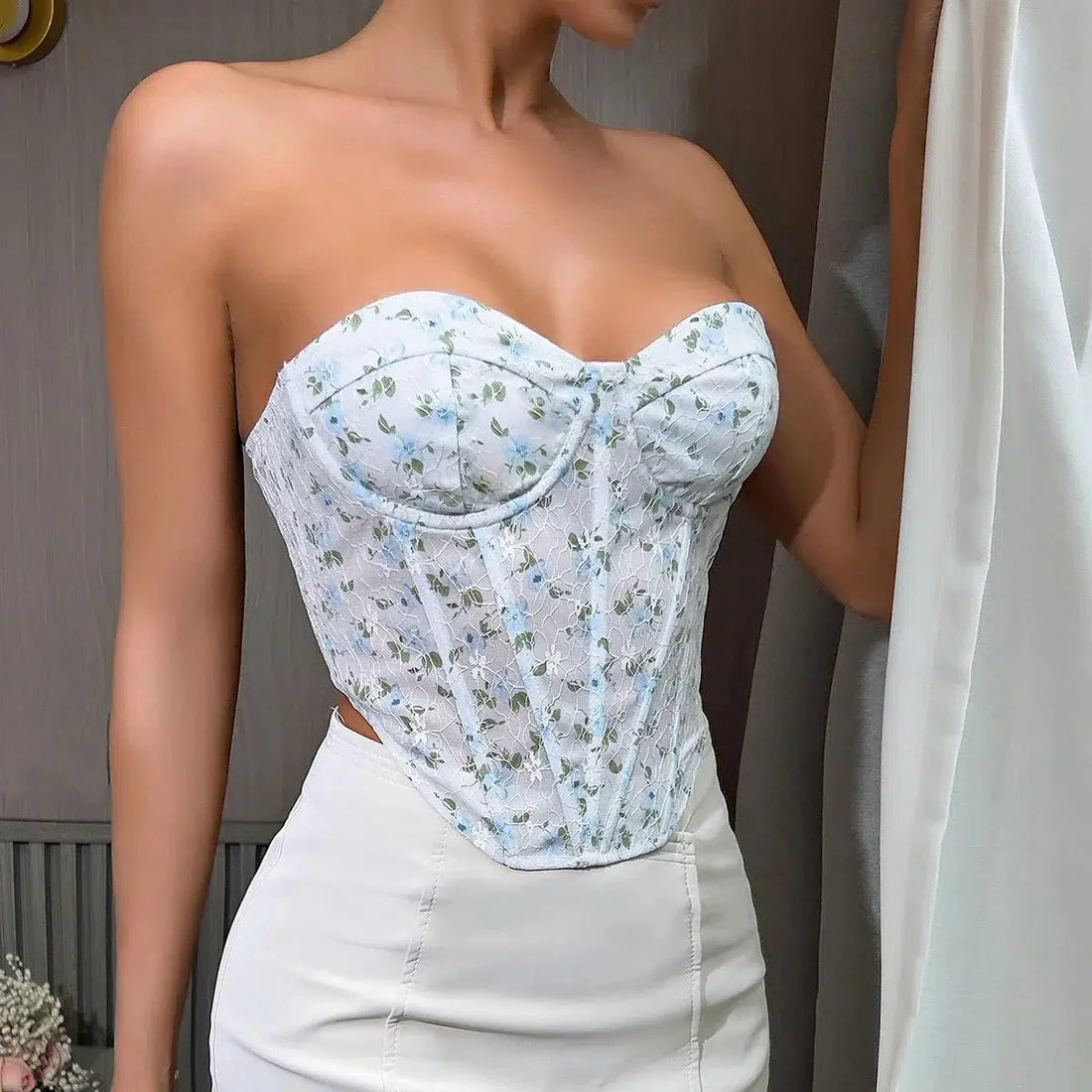 Blue Corset Top - KAYSMAR