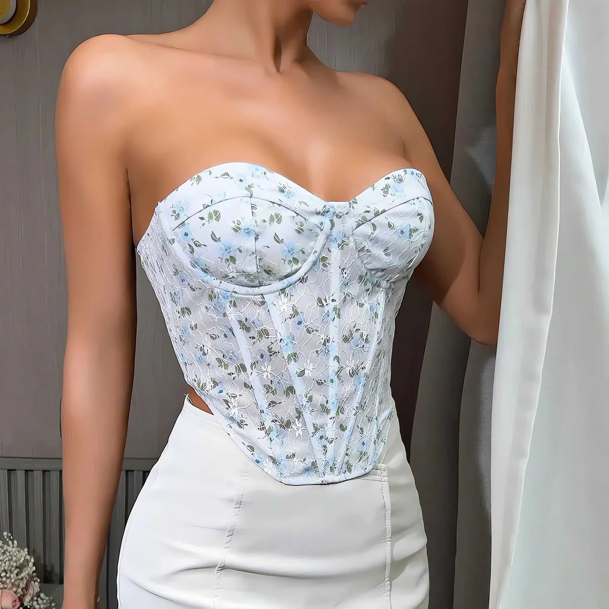 Blue Corset Top - KAYSMAR