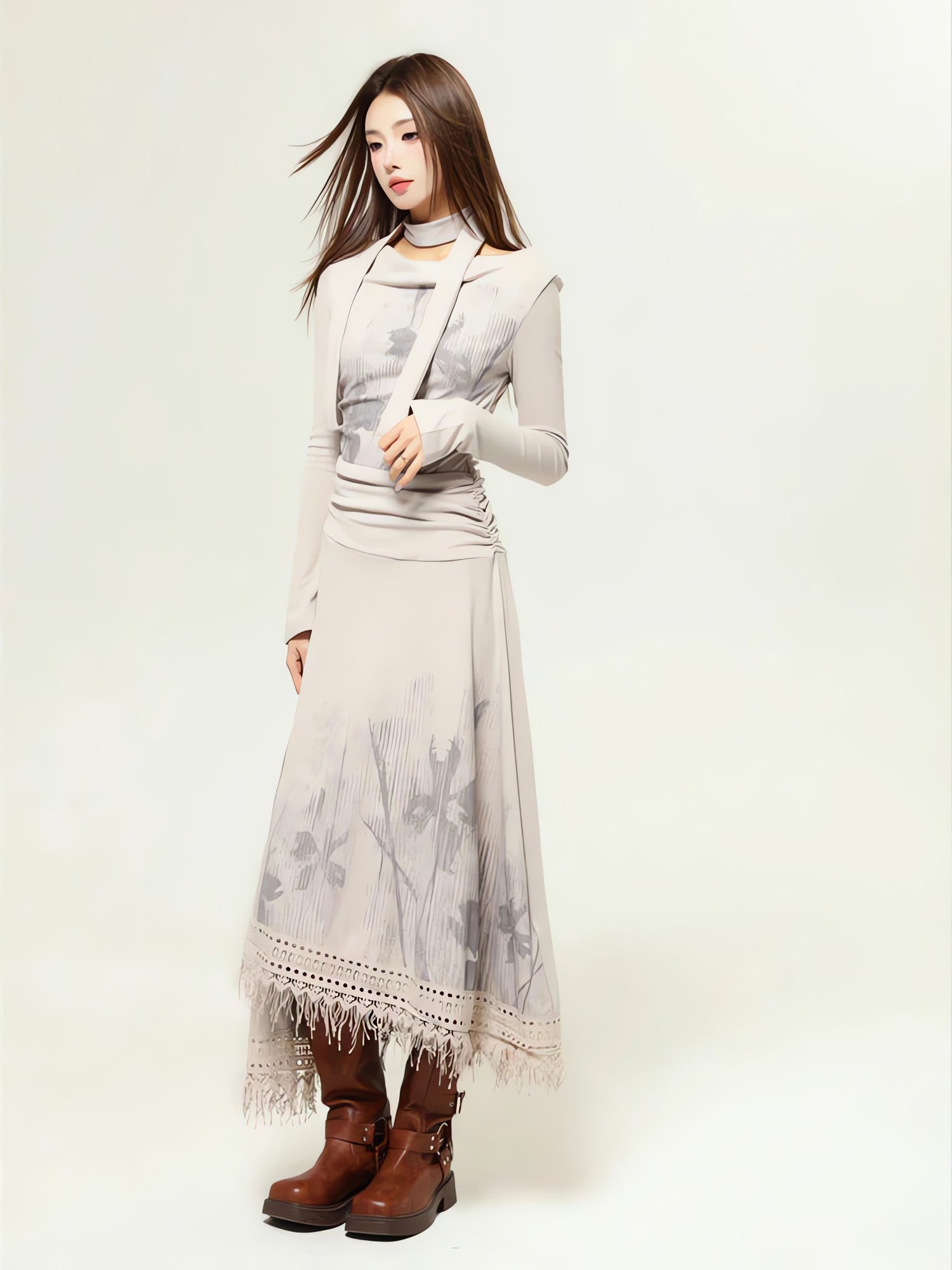 Bohemian One Shoulder Maxi Dress - KAYSMAR