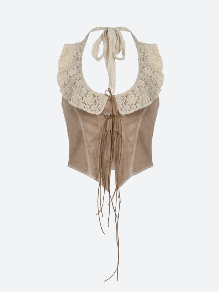Boho Lace Up Top - KAYSMAR