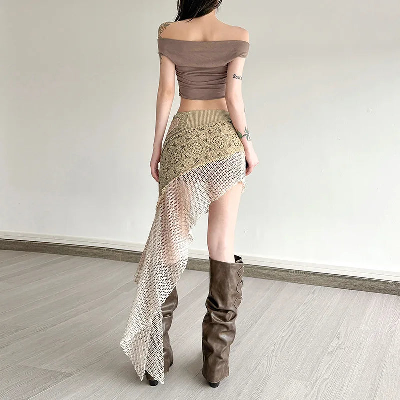 Boho Patchwork Mini Skirt - KAYSMAR