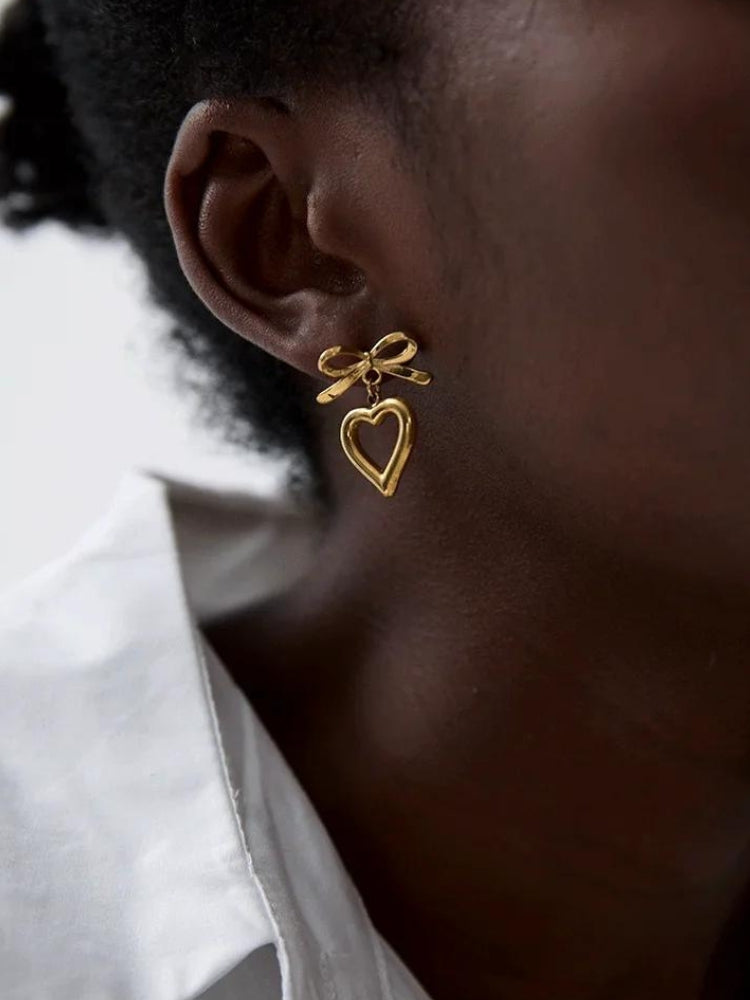 Bow & Heart Earrings - KAYSMAR