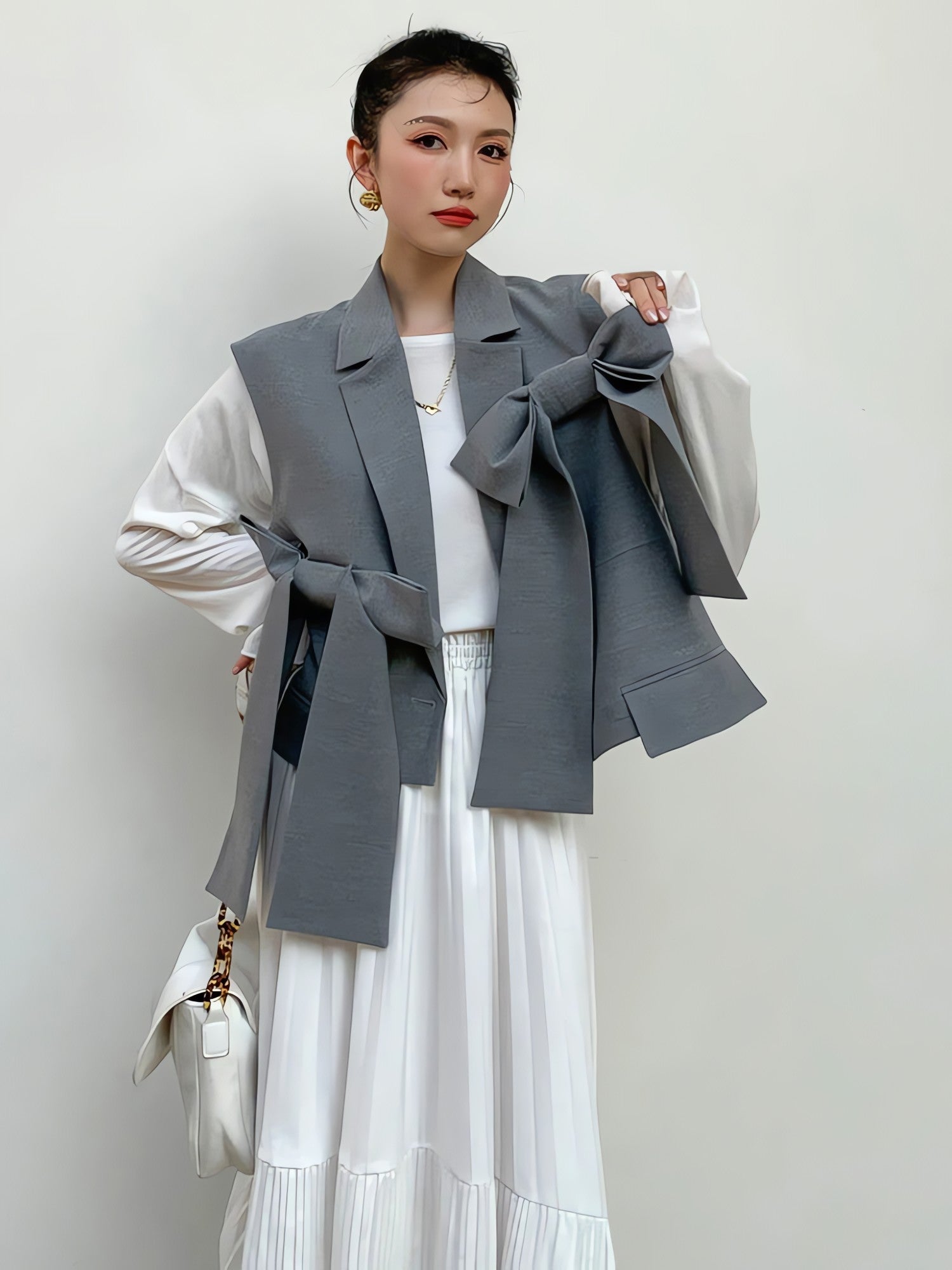 Bow Oversized Vest