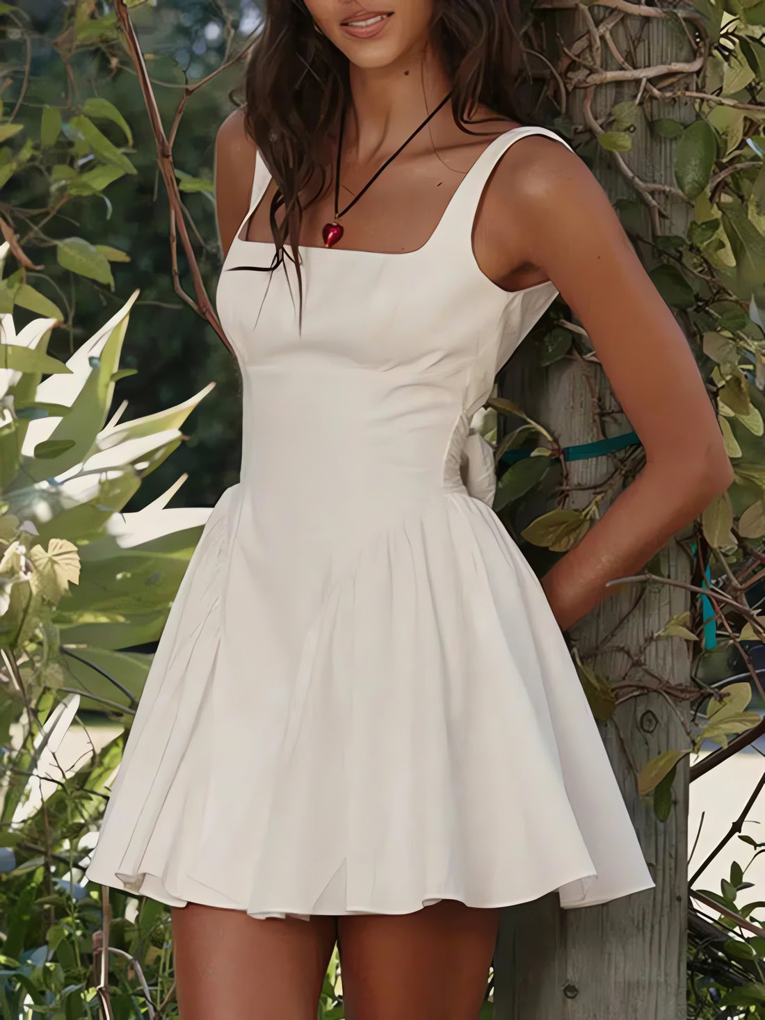 Bow Waist Backless Mini Dress - KAYSMAR