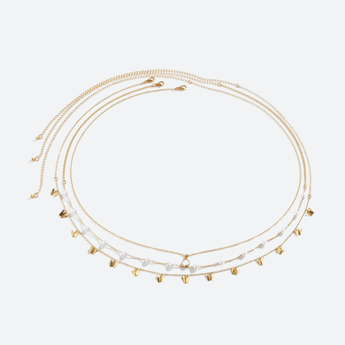 Butterfly Layered Beaded Belly Chain - KAYSMAR