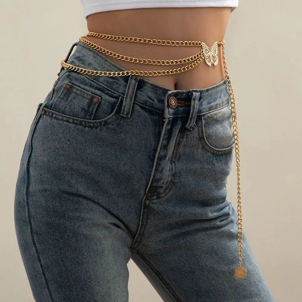 Butterfly Layered Belly Chain - KAYSMAR