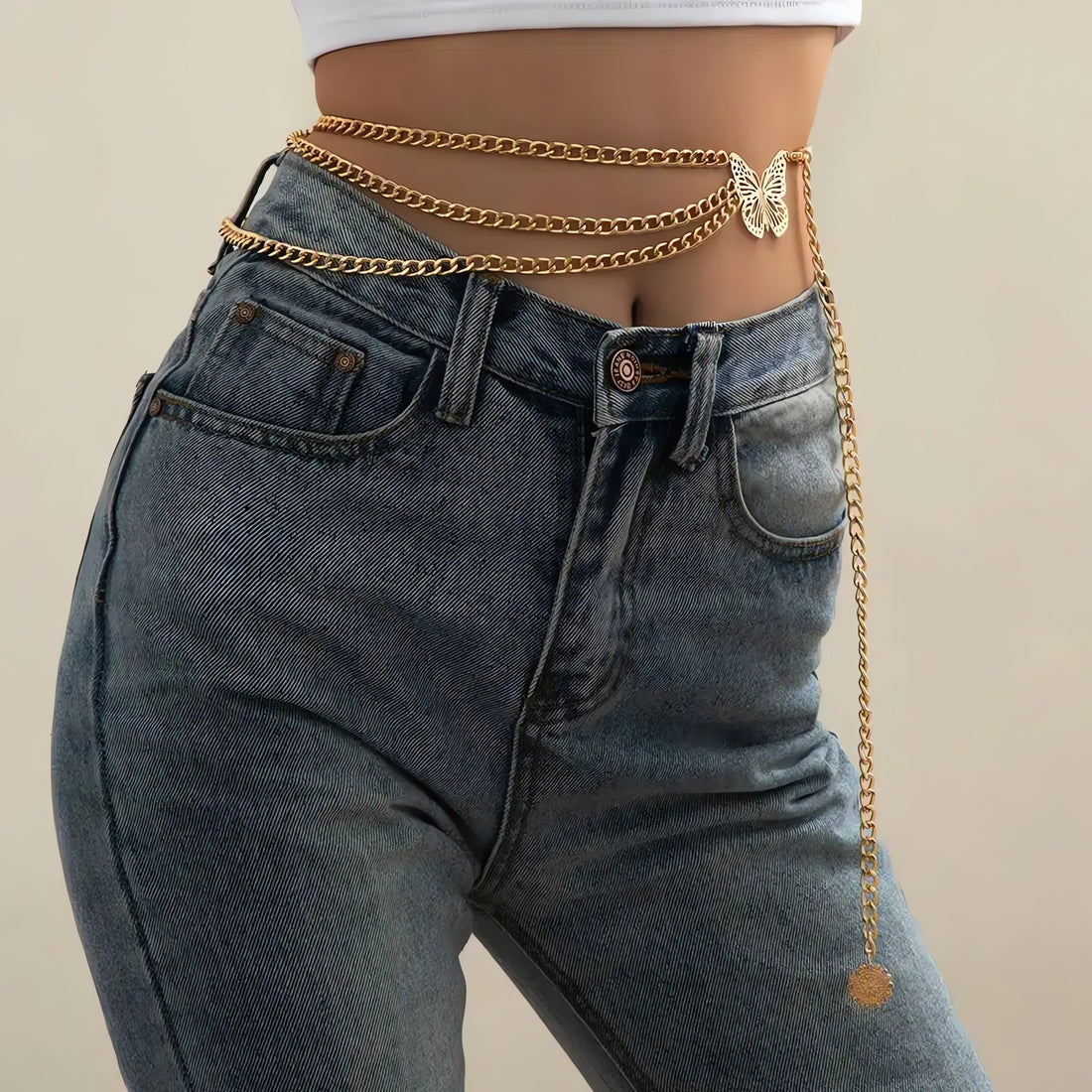 Butterfly Layered Belly Chain - KAYSMAR