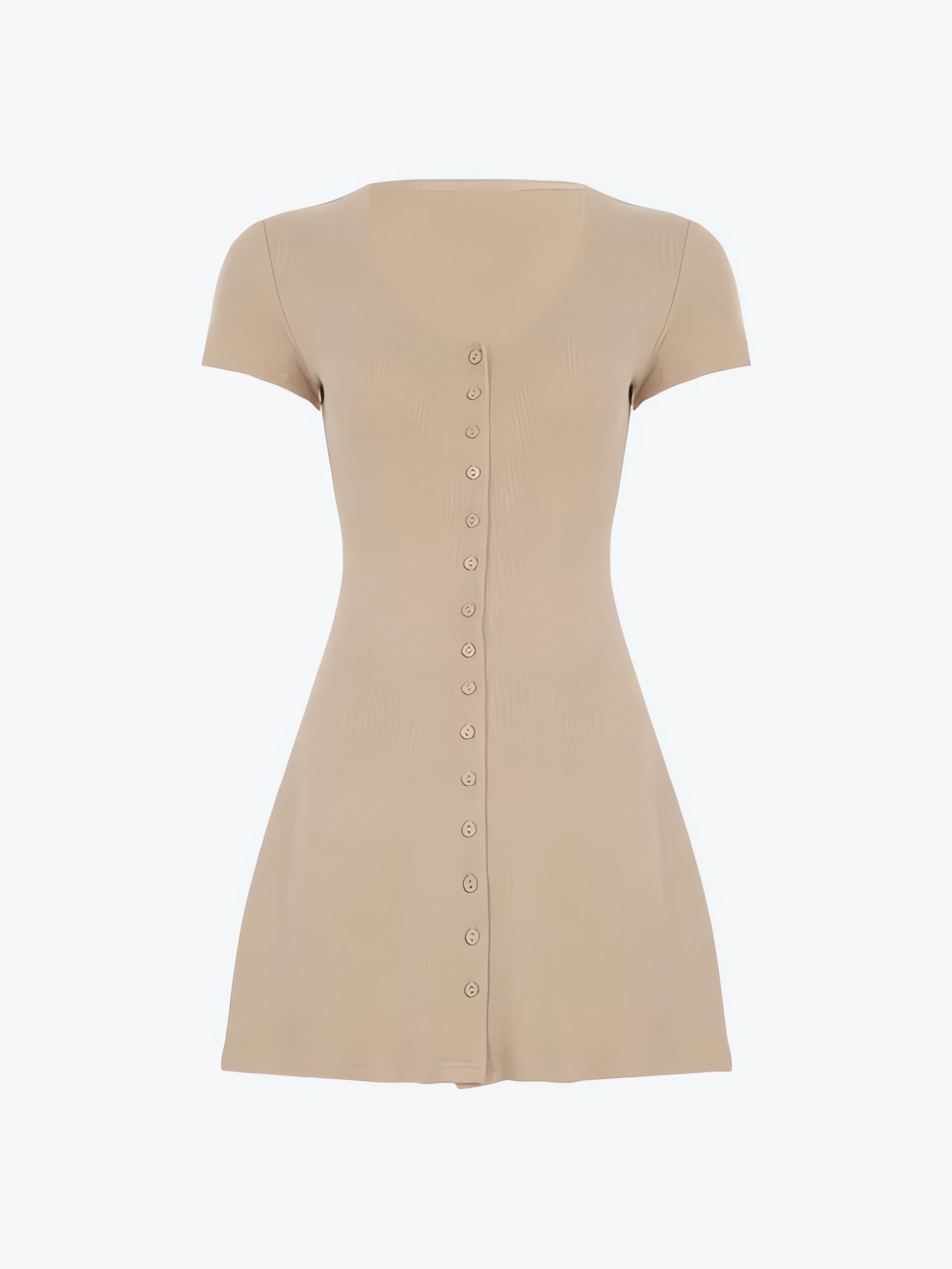 Button Up Knitted Mini Dress - KAYSMAR