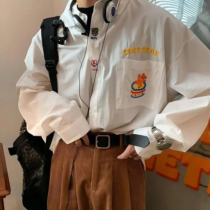 Cake Bear Embroidered Shirt - KAYSMAR