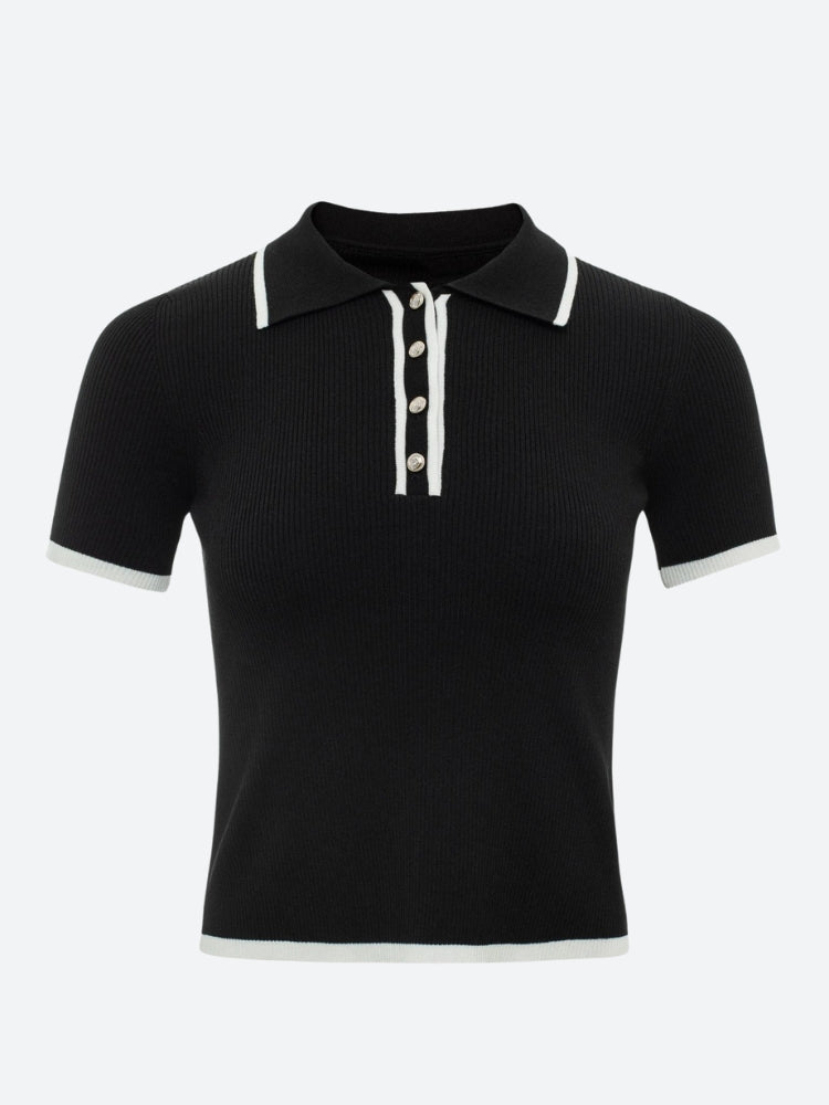 Casual Contrast Corduroy Top - KAYSMAR
