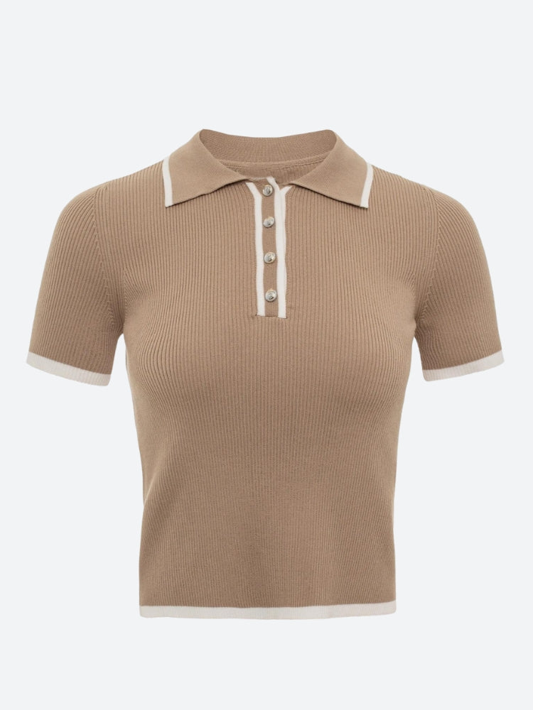 Casual Contrast Corduroy Top - KAYSMAR