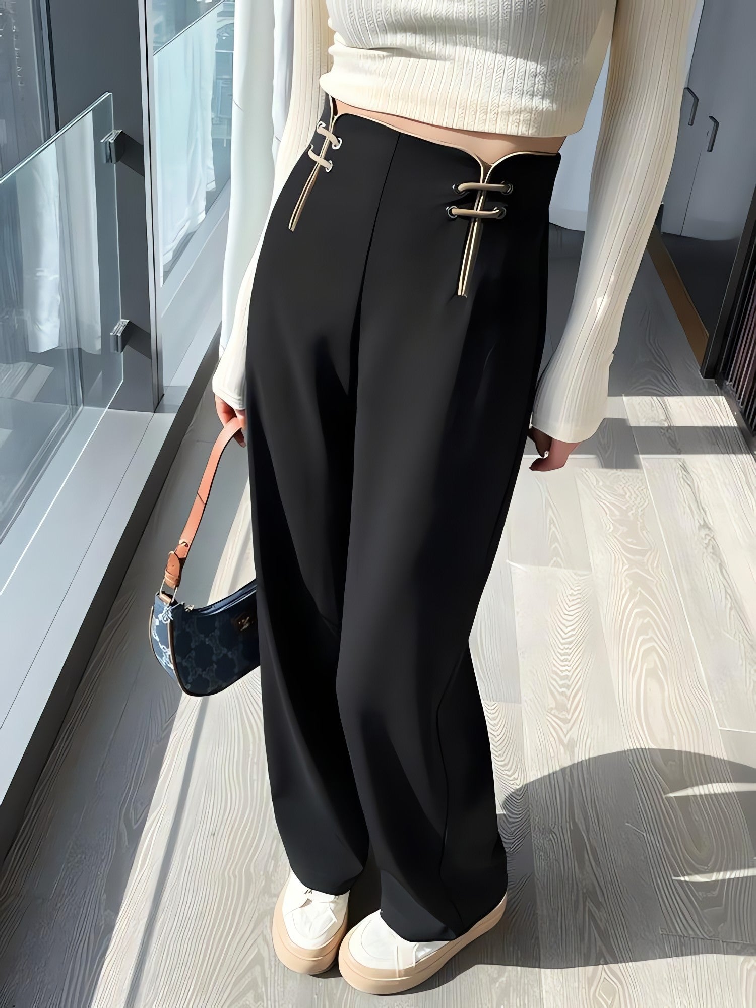 Casual High Waisted Pants