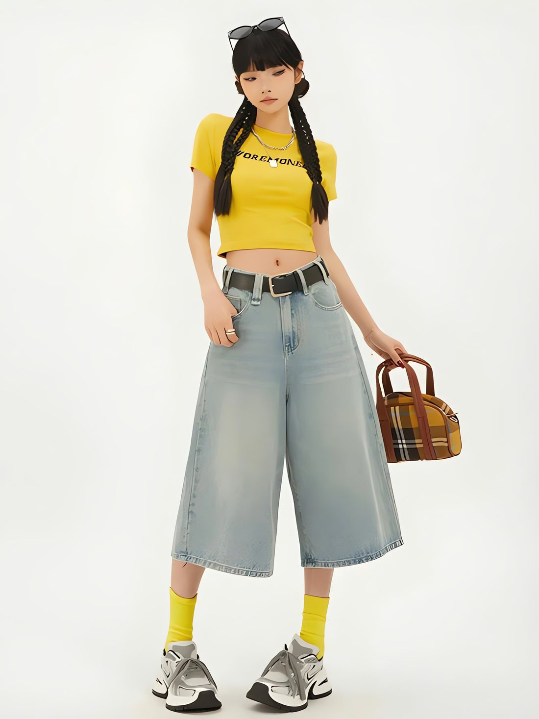 Casual Wide Leg Denim Shorts - KAYSMAR