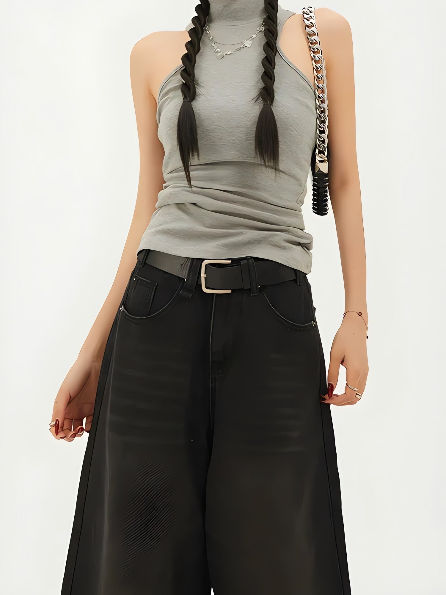 Casual Wide Leg Denim Shorts - KAYSMAR