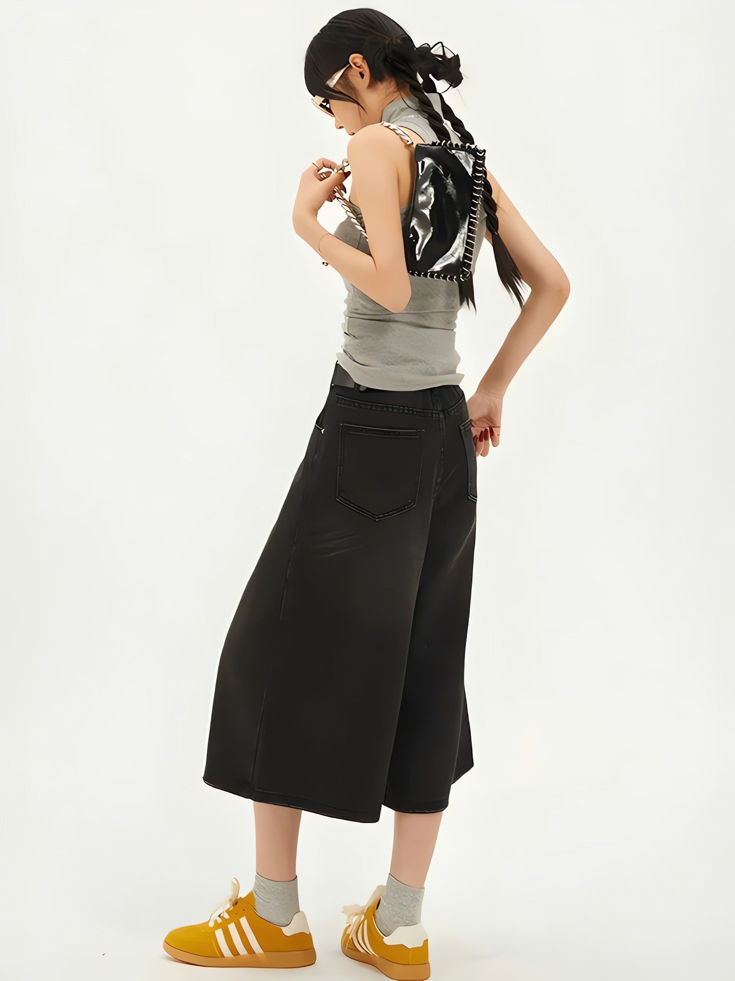 Casual Wide Leg Denim Shorts - KAYSMAR
