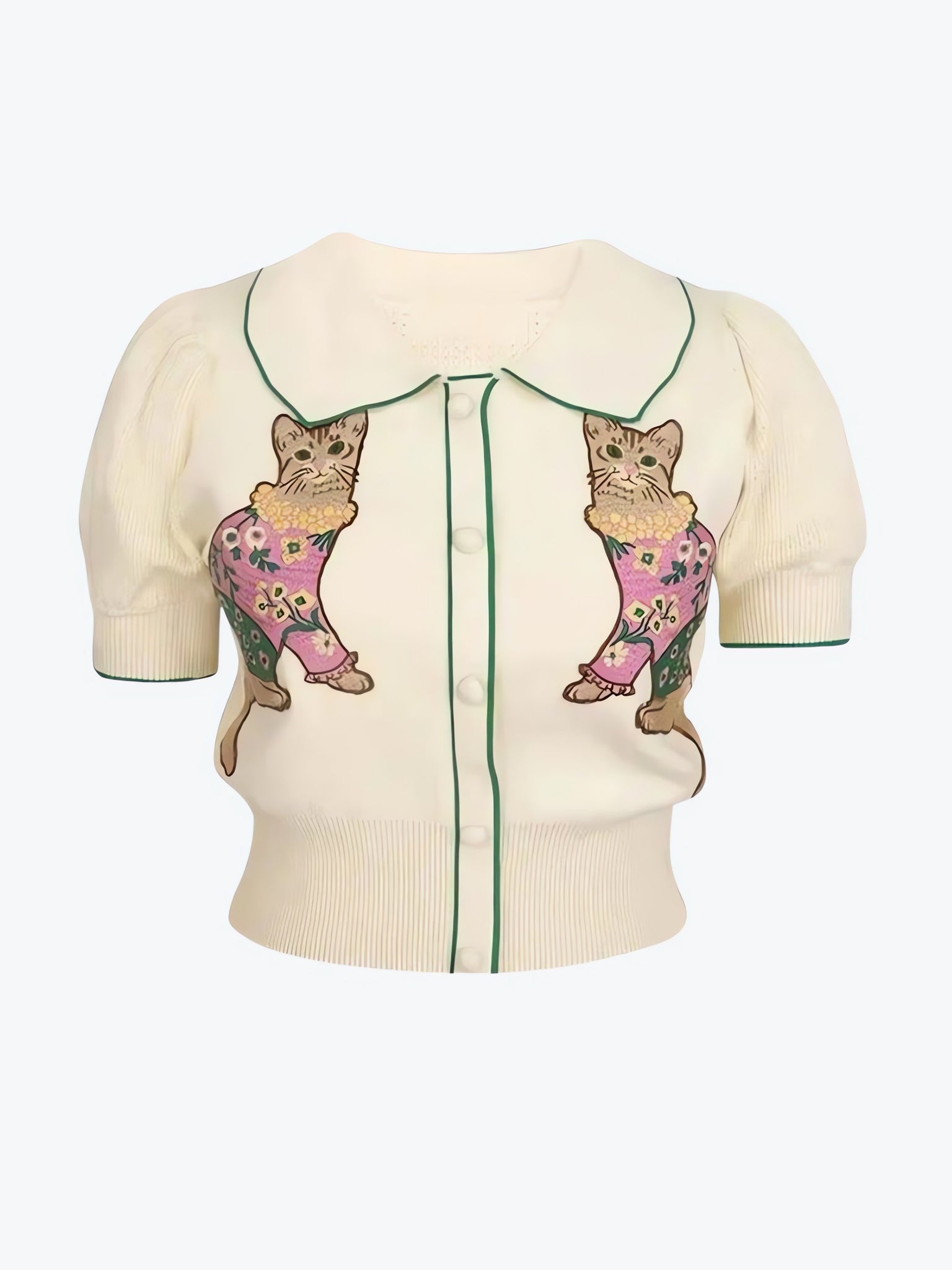 Cat Embroidered Sweater - KAYSMAR