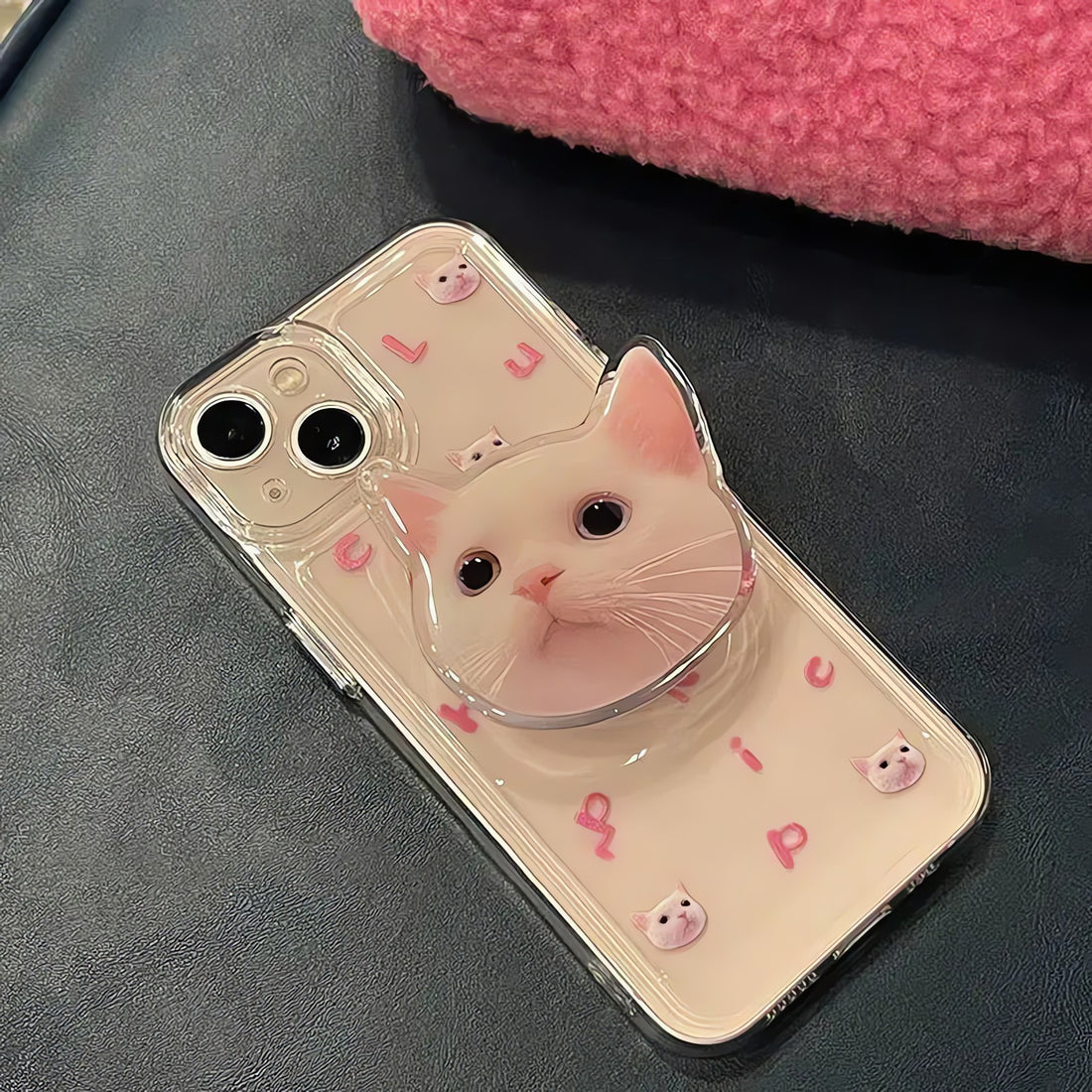 Cat Popsocket Clear Phone Case - KAYSMAR