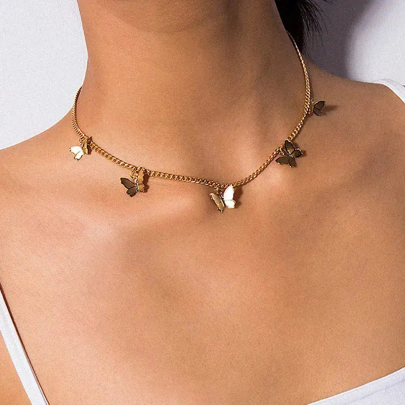 Chain Butterfly Necklace - KAYSMAR