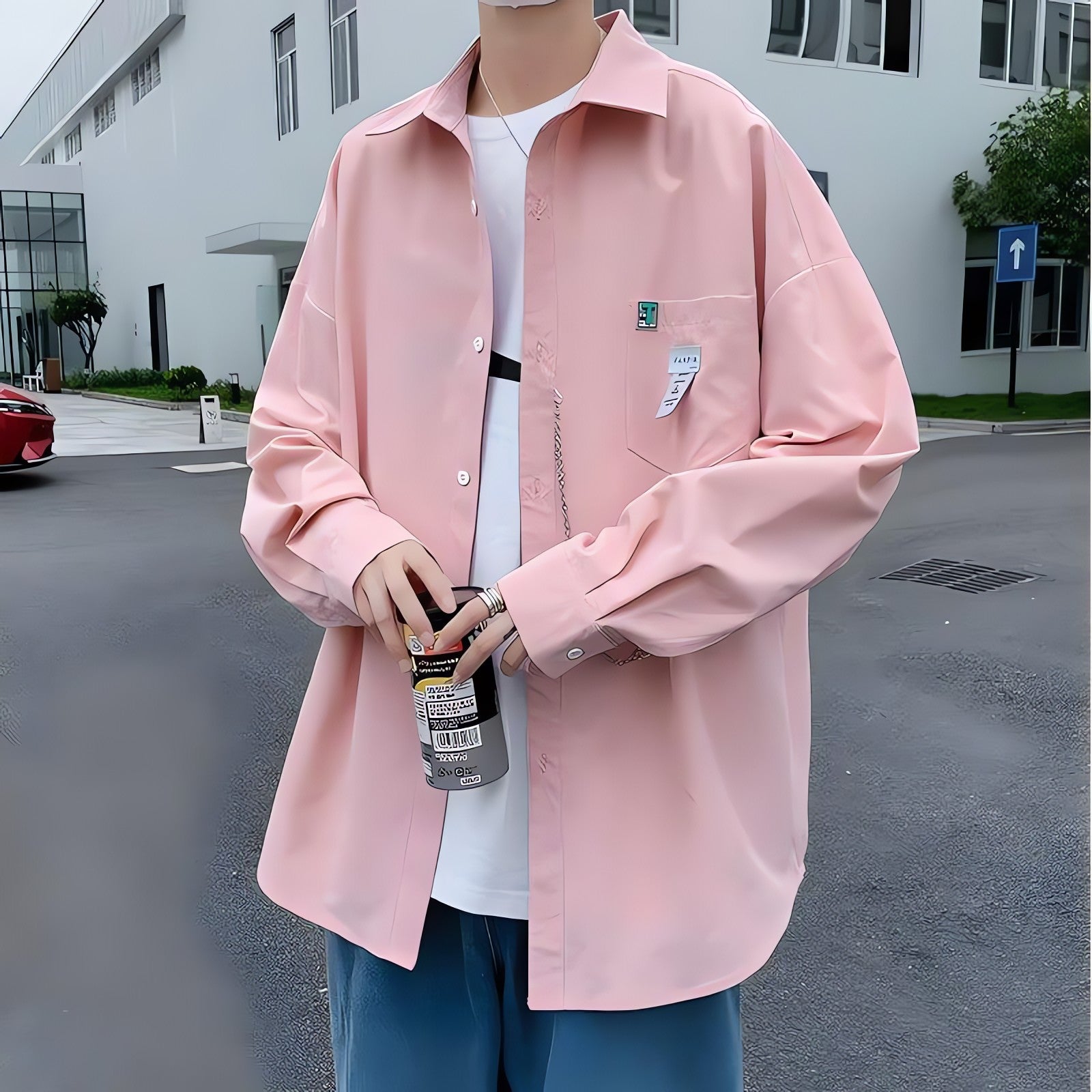 Chain Detailed Long Sleeve Shirt - KAYSMAR