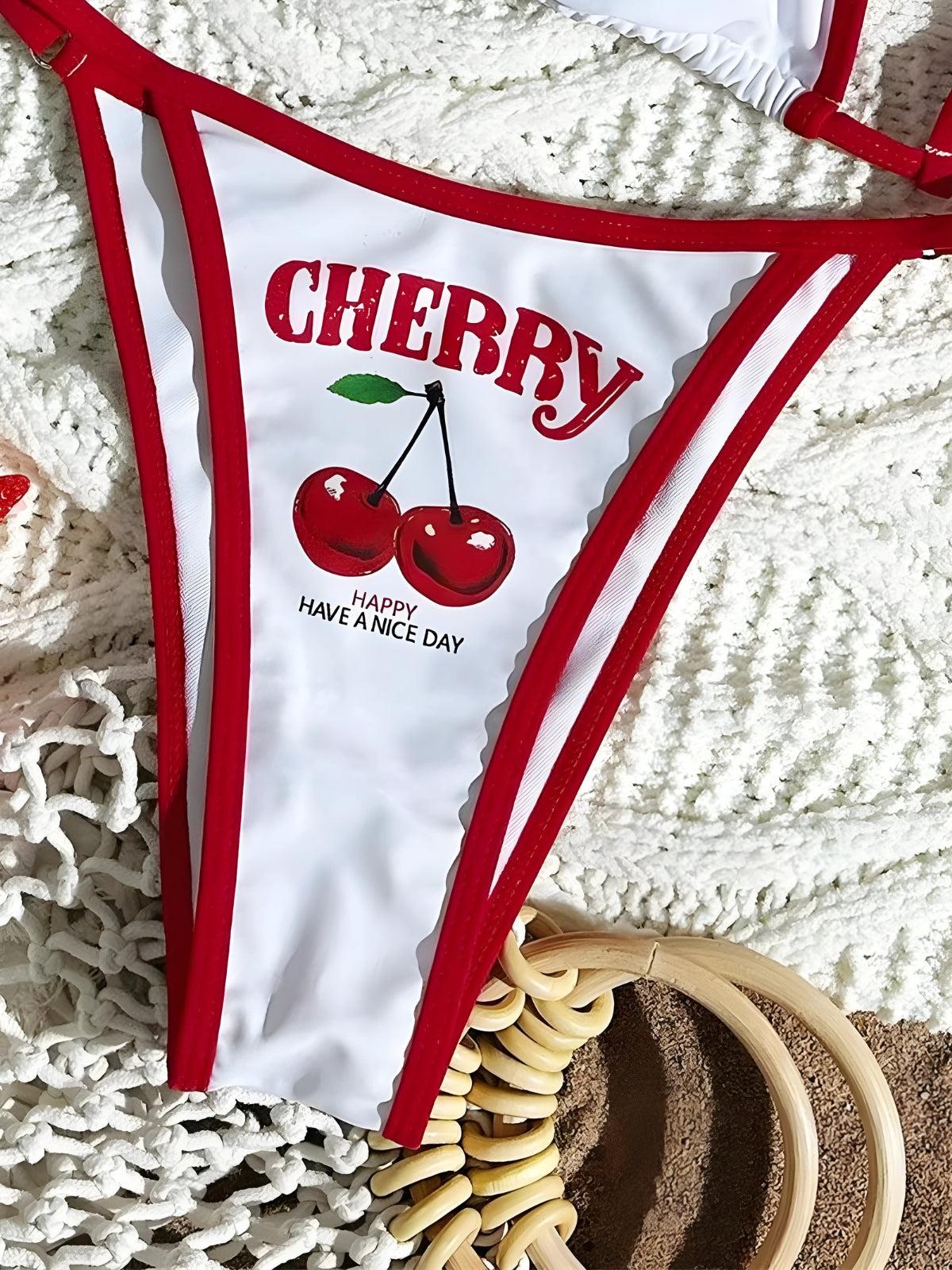 Cherry Crop Top & Bikini Set - KAYSMAR