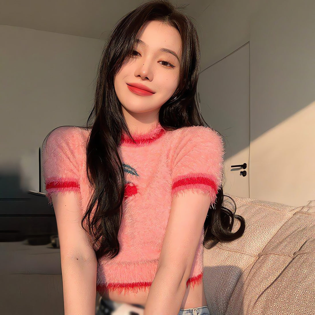 Cherry Crop Sweater - KAYSMAR
