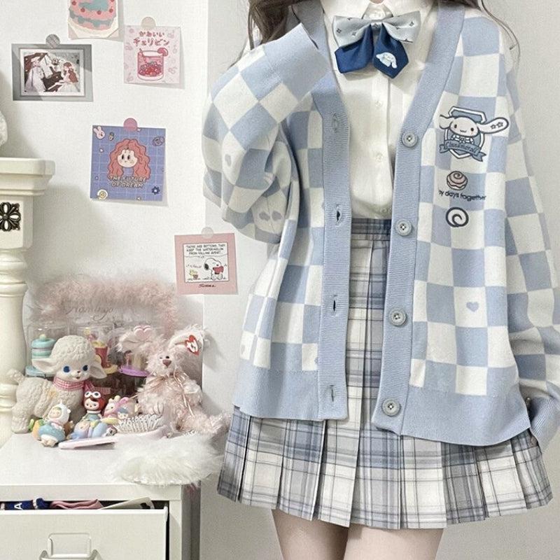 Cinnamoroll Buttoned Blue Cardigan - KAYSMAR