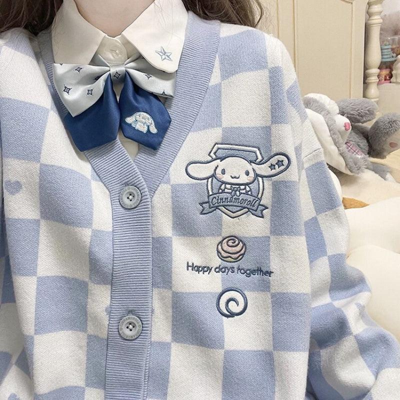 Cinnamoroll Buttoned Blue Cardigan - KAYSMAR