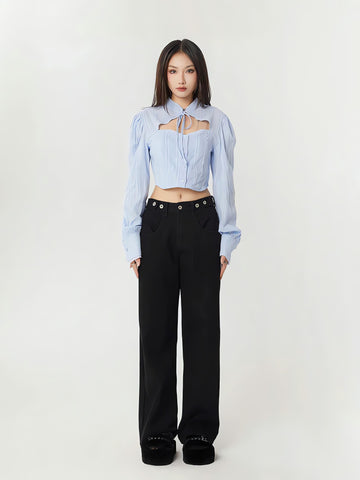 Classiccore Cut Out Crop Shirt - KAYSMAR