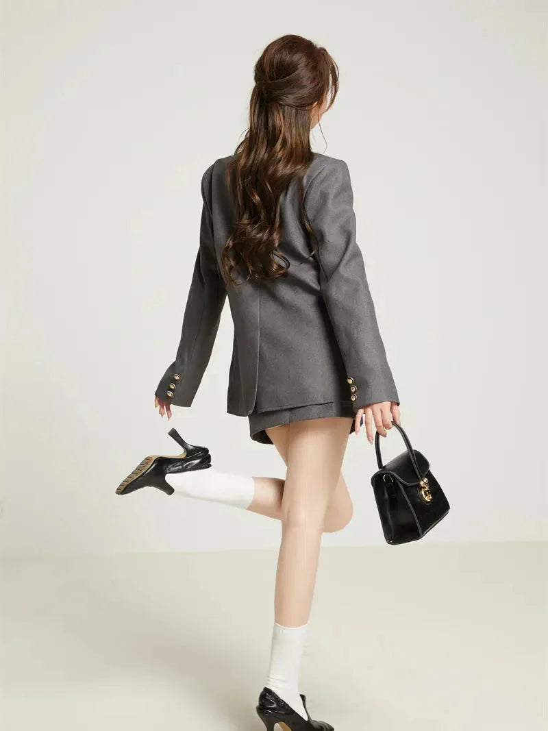 College Style Skirt, Blazer & Shirt Set - KAYSMAR