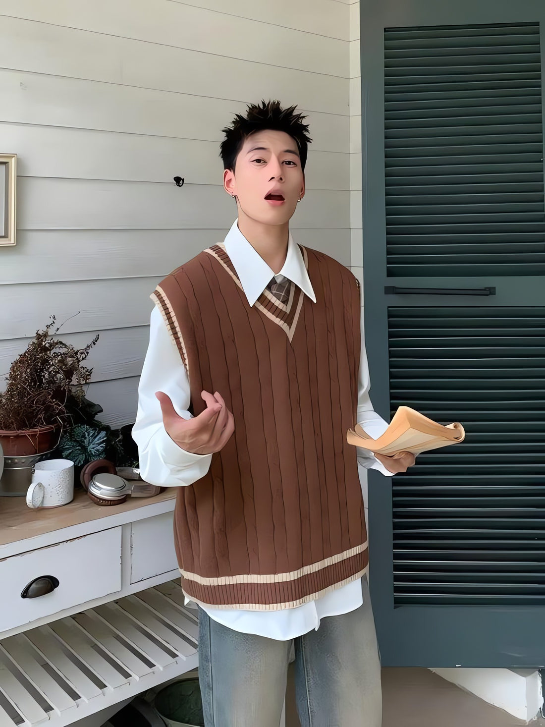 College Knit Sweater Vest - KAYSMAR
