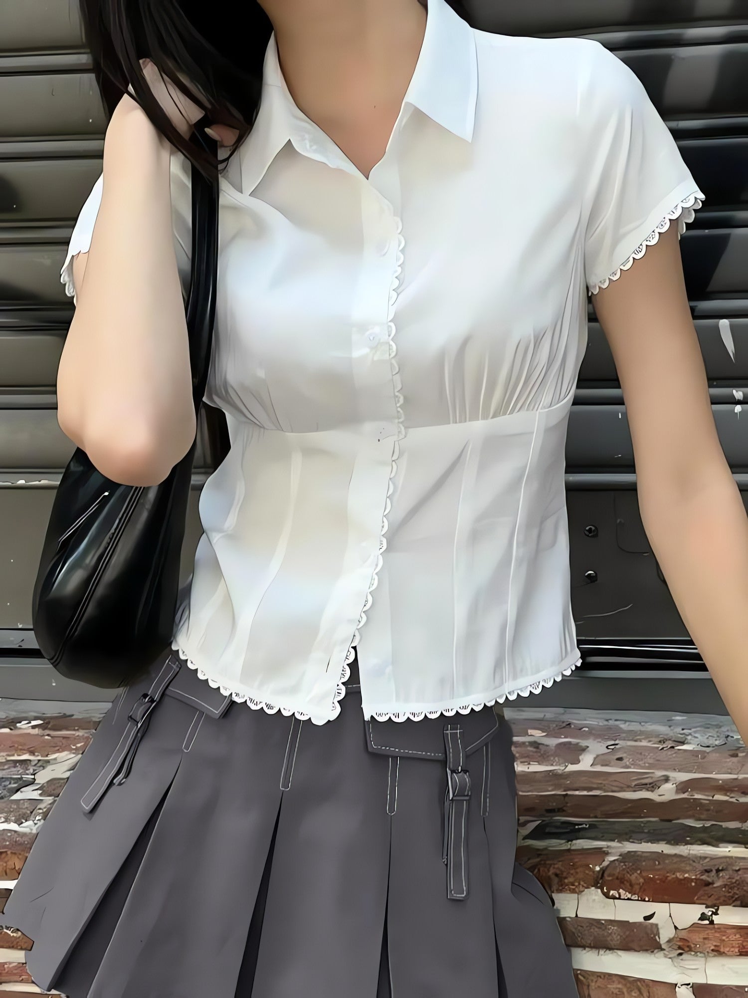 College Shirt With Striped Tie - KAYSMAR
