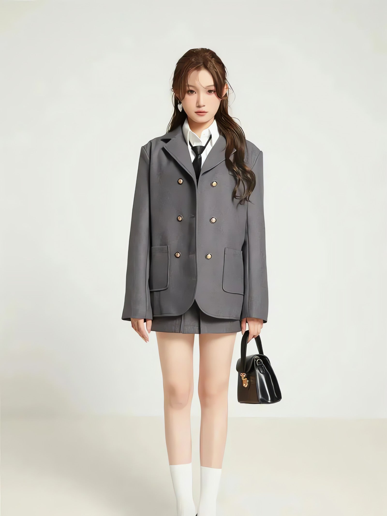 College Style Skirt, Blazer & Shirt Set - KAYSMAR