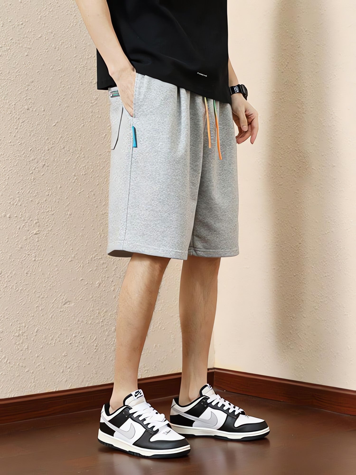 Colored Laces Striped Sweatshort - KAYSMAR